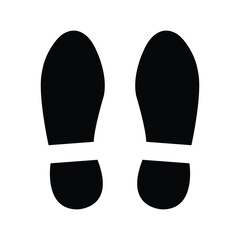 Human Shoe footprints icon white background design