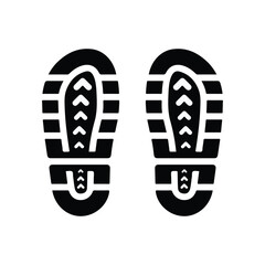 Human Shoe footprints icon white background design