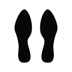 Human Shoe footprints icon white background design