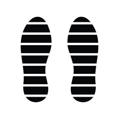 Human Shoe footprints icon white background design