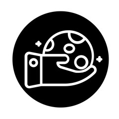 save world of earth day solid icon 