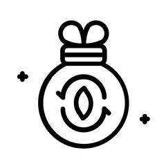 eco lightning of earth day line icon