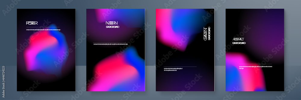 Poster vector gradient abstract colorful poster template design