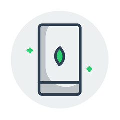 eco smartphone of earth day filled line icon set elements