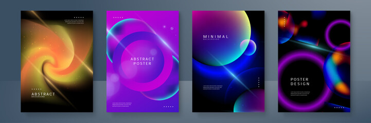 Colorful gradient background template copy space poster. Colour gradation backdrop for poster, banner, flyer, brochure, leaflet, pamphlet, or cover.