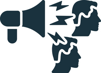 Propaganda icon. Monochrome simple sign from freedom collection. Propaganda icon for logo, templates, web design and infographics.