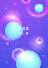 Colorful poster template with vibrant color gradient shapes and blur effects. Smooth gradient collection. Ideal for flyer, social media, banner, placard. Vector illustration
