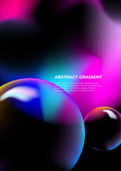 Vector gradient abstract colorful poster template design