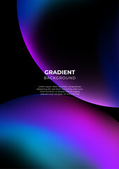 Vector gradient abstract colorful poster template design