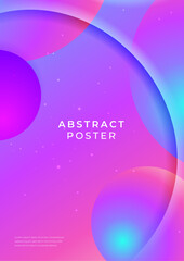 Modern colorful blue violet light wave vibrant gradation abstract cover template background poster collection design vector