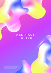 Modern colorful blue violet light wave vibrant gradation abstract cover template background poster collection design vector