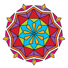 Printable Rangoli Vector Design,  Rangoli design