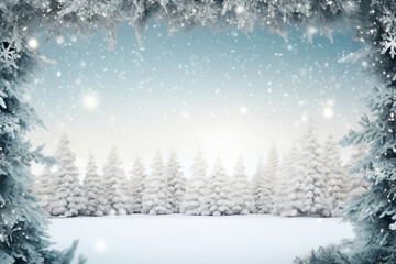 modern christmas background with snowflakes