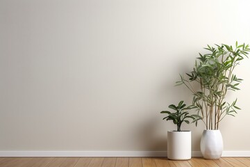 Modern Aesthetic Interior Design with Small Blank Poster Created with Generative AI