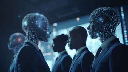 Sztuczna inteligencja w cyfrowej transformacji biznesu - Artificial intelligence in digital business transformation - AI Generated - obrazy, fototapety, plakaty