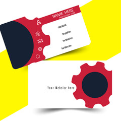 Double sided and modern simple business card layout. Creative and clean professional business card template