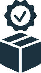 Registered product icon. Monochrome simple sign from intellectual property collection. Registered product icon for logo, templates, web design and infographics.