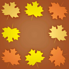 Ramka jesienne liście tło © Monika Janiak-Klicha