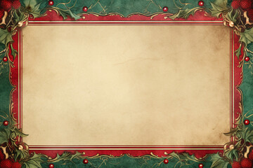 vintage christmas background with frame