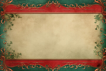 vintage christmas background with frame