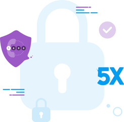 illustration of a icon secure 