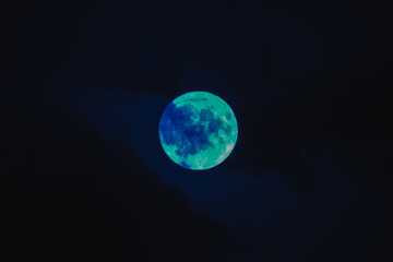 Fototapeta na wymiar Full Blue Moon