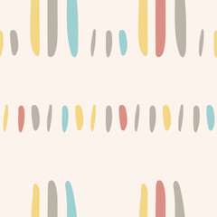 Scandinavian seamless pattern pattern draw by hand, with sticks, lines, leaves