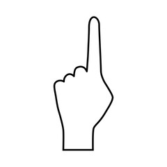 Hand symbol icon vector. Hand illustration sign. Symbol shown by the hand sign.