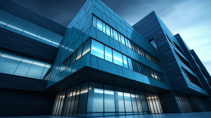 Modern and contemporary bulding made from glass and metallic materials eficient and luxury designed 