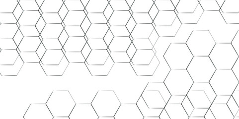 Obraz na płótnie Canvas Abstract background with hexagons honeycomb technology texture. Geometric mesh cell texture. Surface polygon pattern with glowing seamless hexagon and futuristic business.