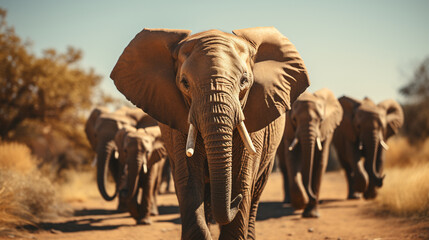 elephant in the wild UHD wallpaper Stock Photographic Image