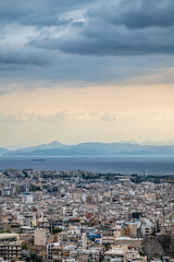 Naklejka premium Aerial cityscape view of Athens Greece