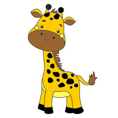 baby cute giraffe coloring for kids