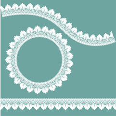 Illustrator用レース柄ブラシ②　ライン・フレーム