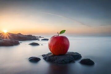 apple on the sea