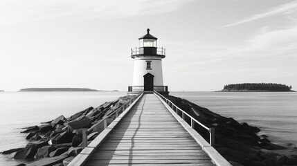 Fototapeta na wymiar lighthouse on the coast UHD wallpaper Stock Photographic Image