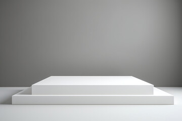 White empty minimal product podium to showcase and display a product beautifully