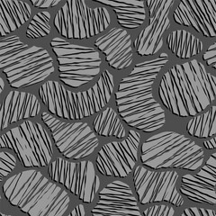 seamless abstract background with cut spots. monochrome vector wallpaper