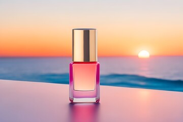 Nail Polish bottle mockups on a natural background, high-quality