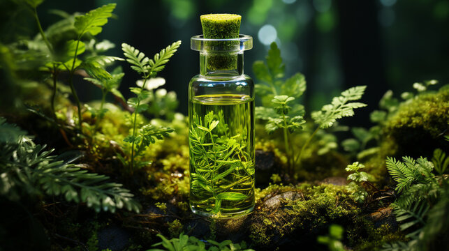 oil with herbs UHD wallpaper Stock Photographic Image