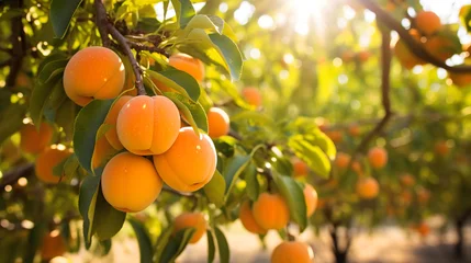 Zelfklevend Fotobehang apricots on a branch © Vector Nazmul