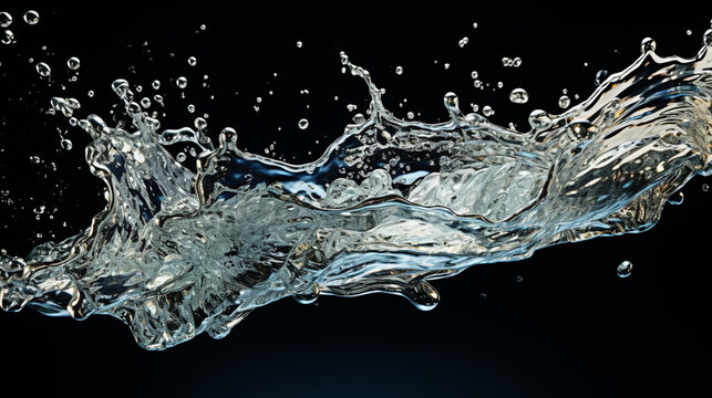 water splash isolated on black UHD wallpaper Stock Photographic Image 