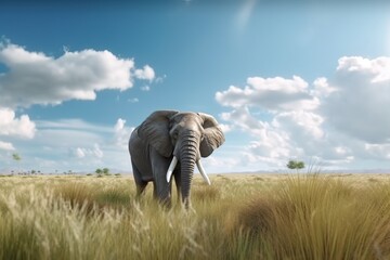 Naklejka premium Elephant in the savannah