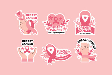 Breast Cancer Pink Ribbon Sticker