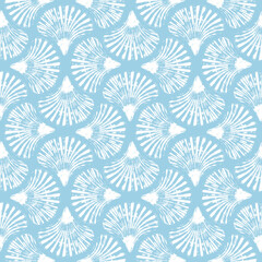 Art deco style abstract sea shells geometric forms seamless pattern - 646753200