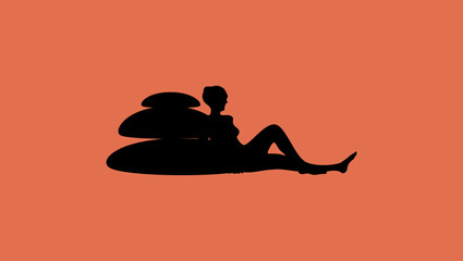 Spa logo, woman silhouette