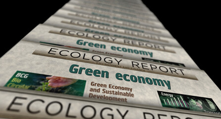 Green economy eco friendly economy newspaper printing media
