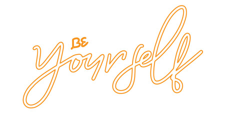 be yourself art line and vector - obrazy, fototapety, plakaty