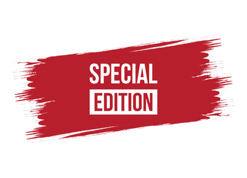 Brush style special edition banner vector design illustration