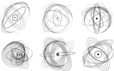 Lines in Circle Form . Spiral Vector Illustration .Technology round. Wave Logo . Design element . Abstract Geometric shape .